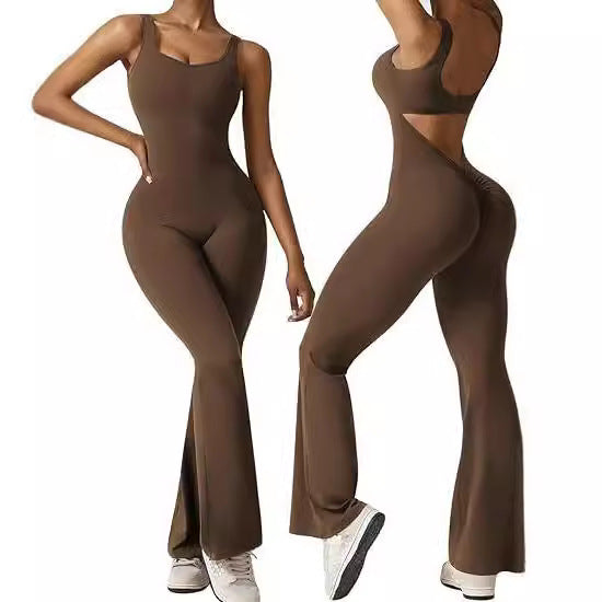 Vaelum Flared Backless Jumpsuit