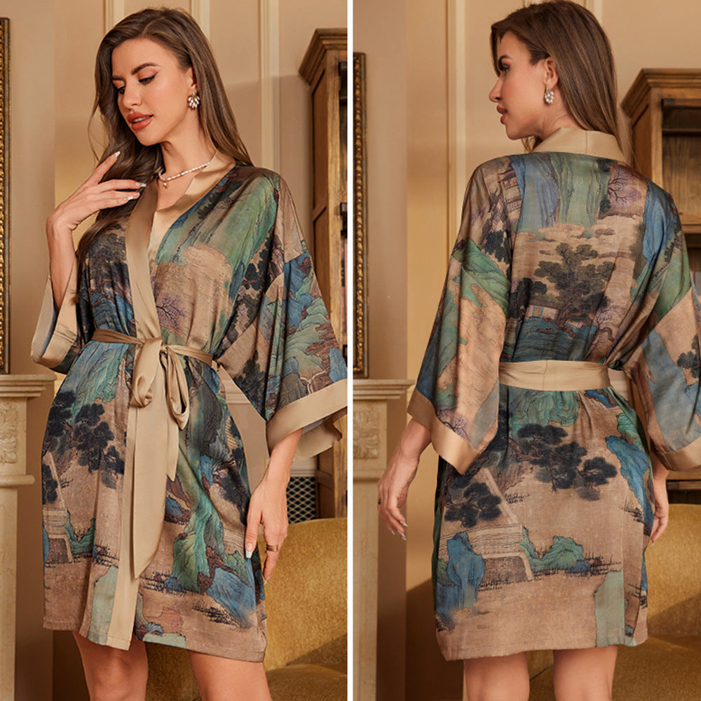 Vaelum Silk-Look Chiffon Robe
