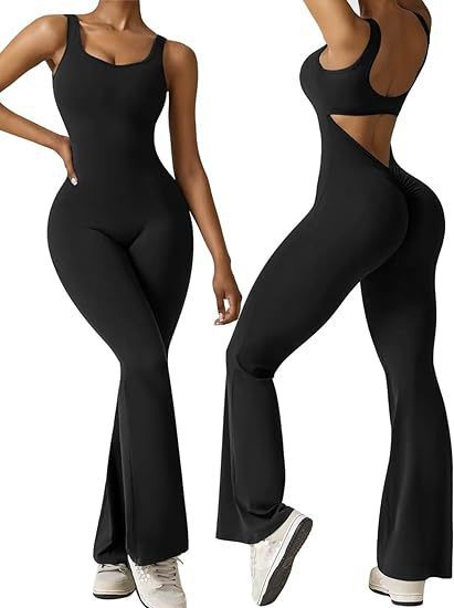 Vaelum Flared Backless Jumpsuit