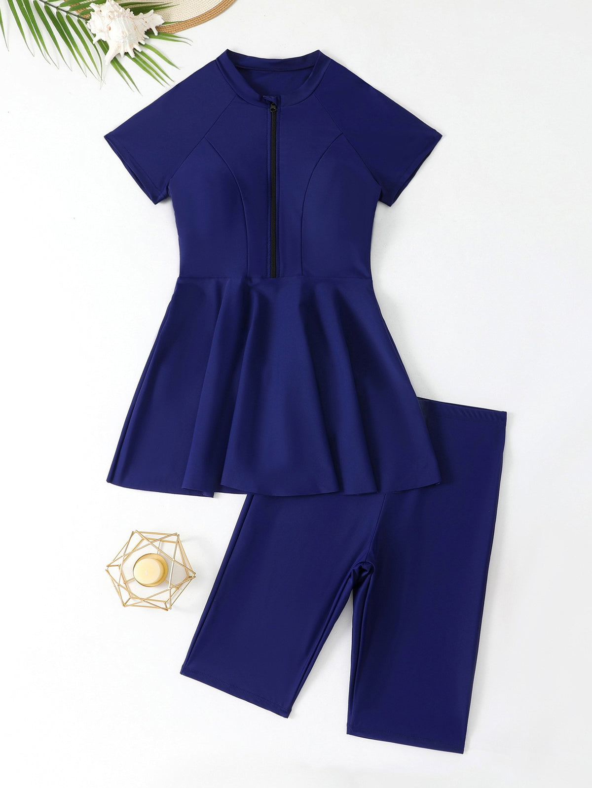Vaelum Zip-Front Sun Protection Swim Set