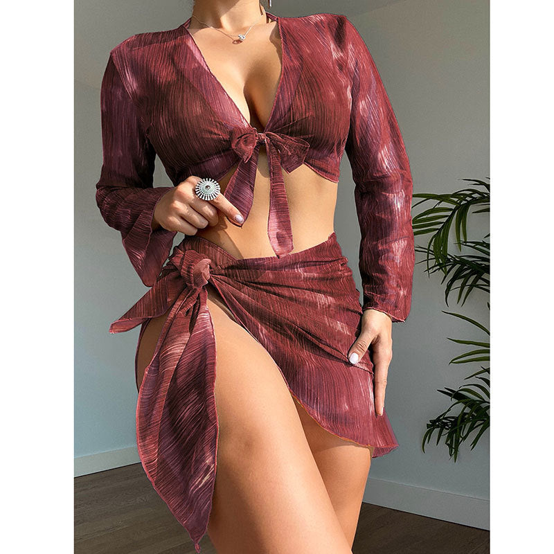 Vaelum Four-Piece Bikini with Mesh Skirt