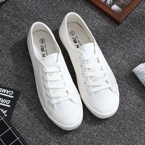 Vaelum Beige Canvas Court Sneaker