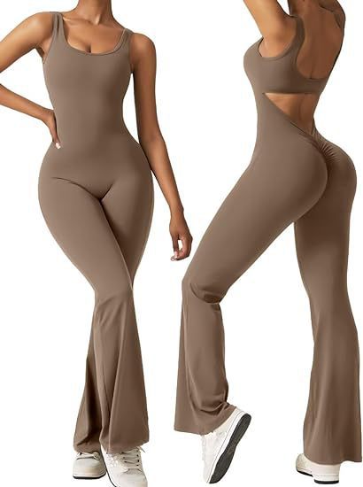 Vaelum Flared Backless Jumpsuit