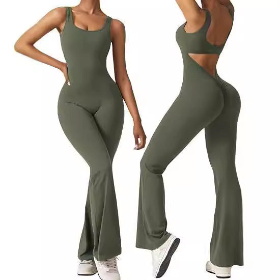 Vaelum Flared Backless Jumpsuit