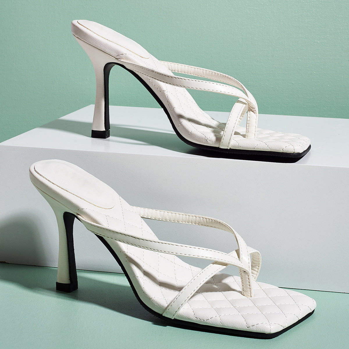 Vaelum Square-Toe Stiletto Sandal