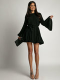 Vaelum Lace-Up Waist Mini Dress