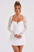 Vaelum Lace Long-Sleeve Mini Dress