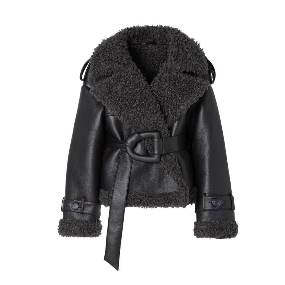 Vaelum Fur-Collar Waisted Jacket