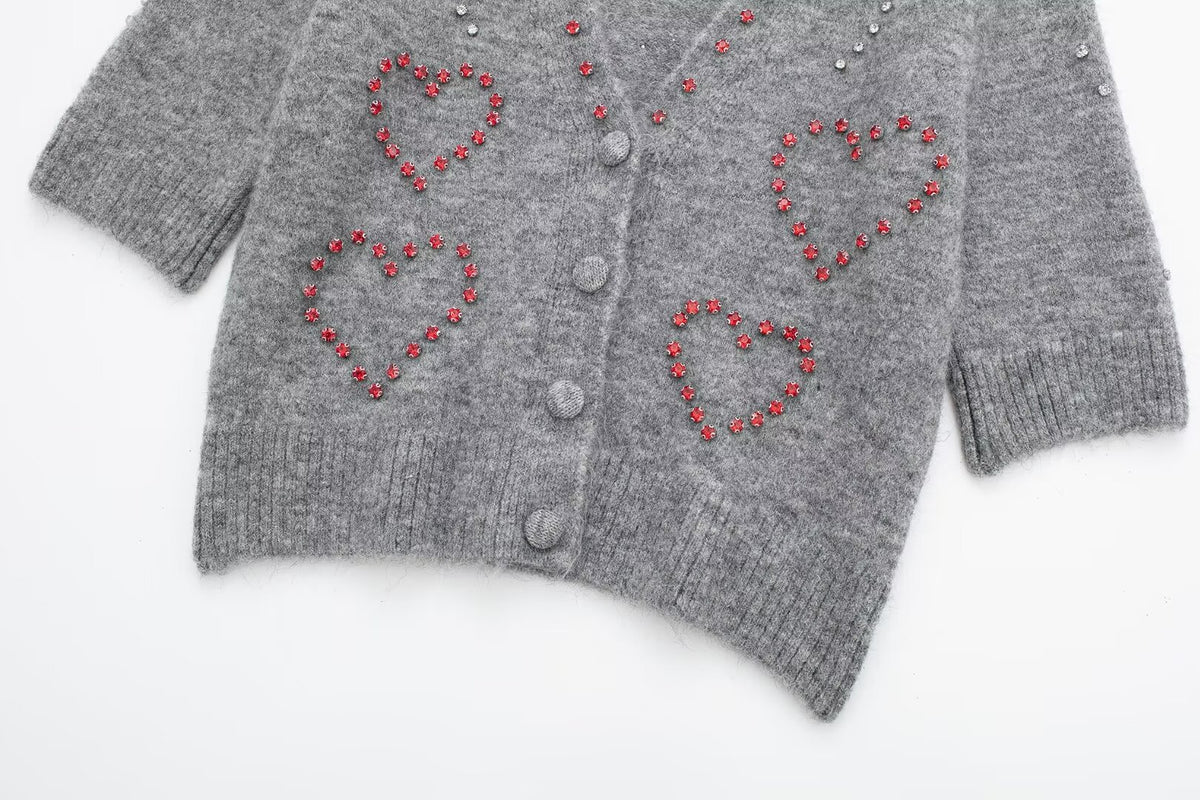 Vaelum Beaded Knit Cardigan