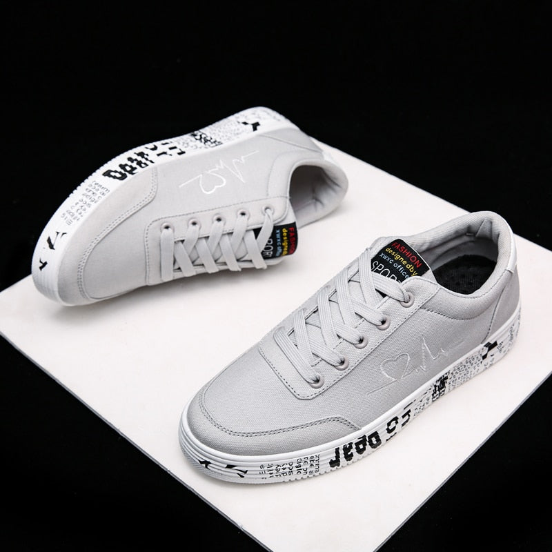 Vaelum Graffiti Canvas Lace-Up Sneaker