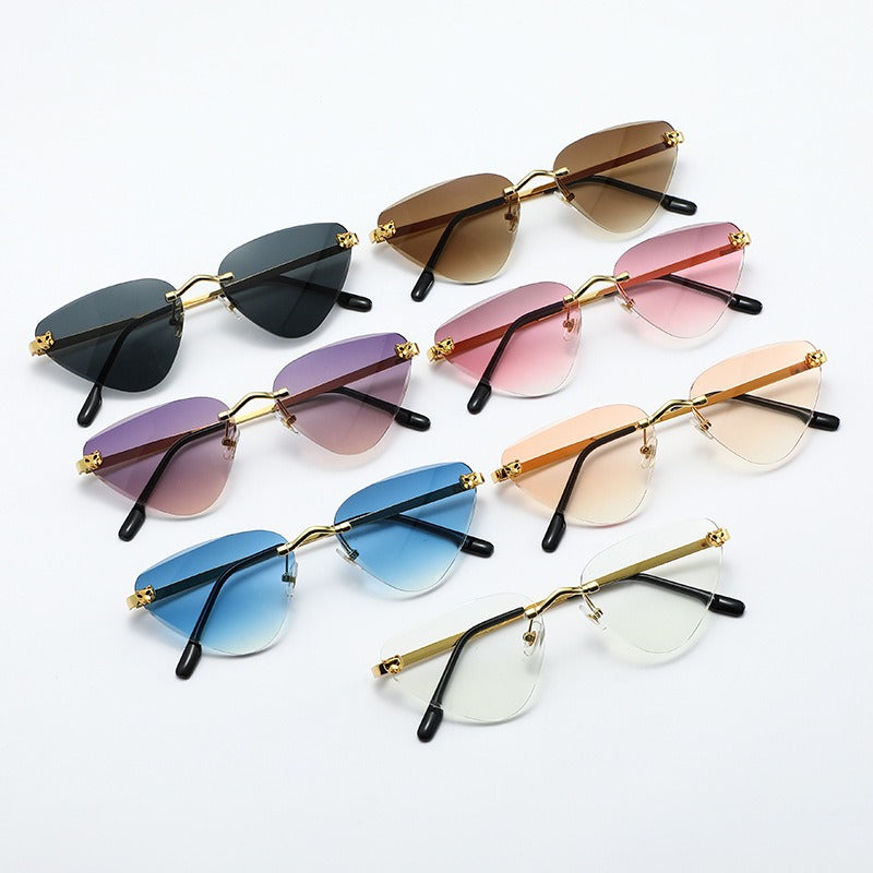 Vaelum Rimless Cut-Edge Sunglasses