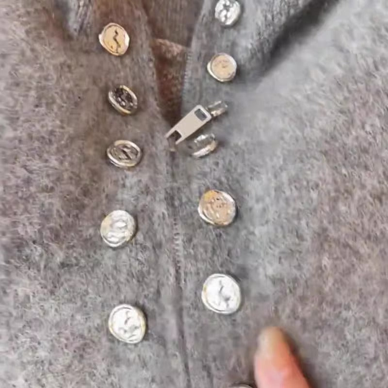 Vaelum Stand-Collar Knit Cardigan