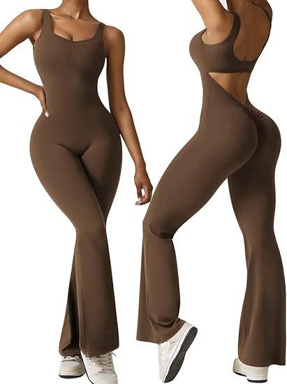 Vaelum Flared Backless Jumpsuit